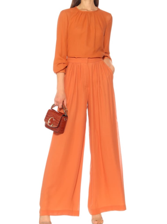 Max Mara Dolly Silk Georgette wide leg pants