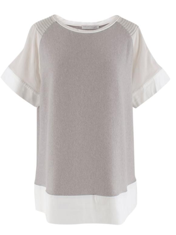 Fabiana Filippi Knit & Mesh Beaded Top