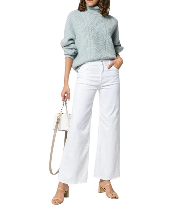 Eve Denim White Charlotte Wide Leg Culottes