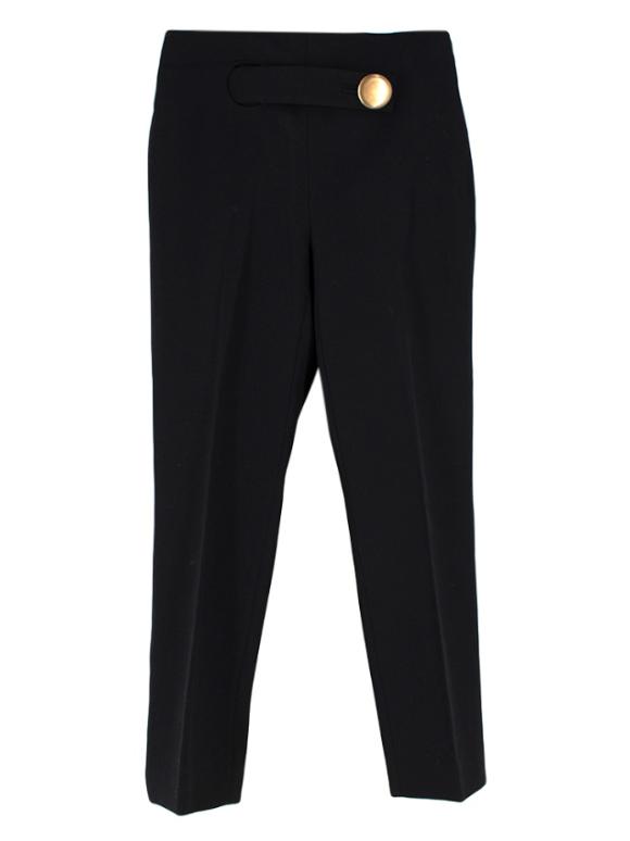 Balenciaga Black Single Button Detail Trousers