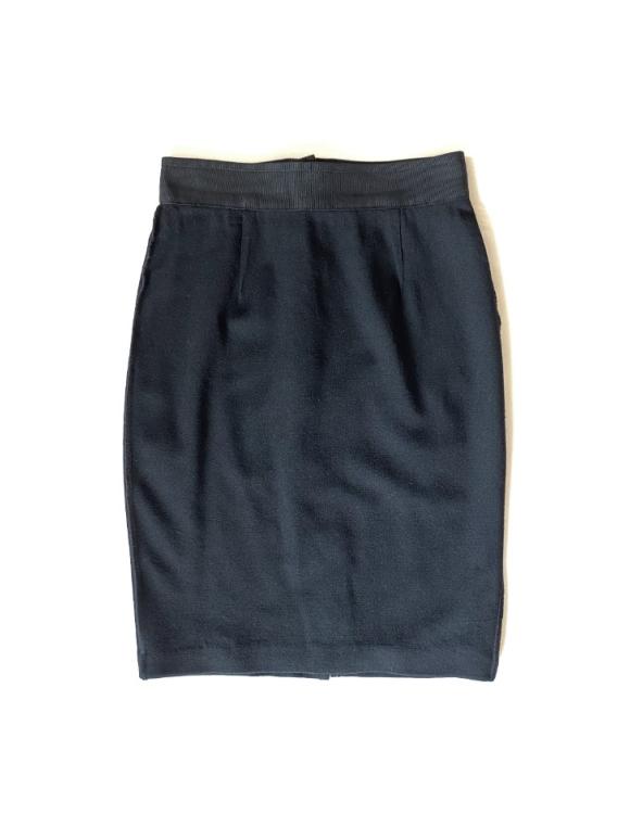 Dolce & Gabbana Stretch Crepe Black Skirt