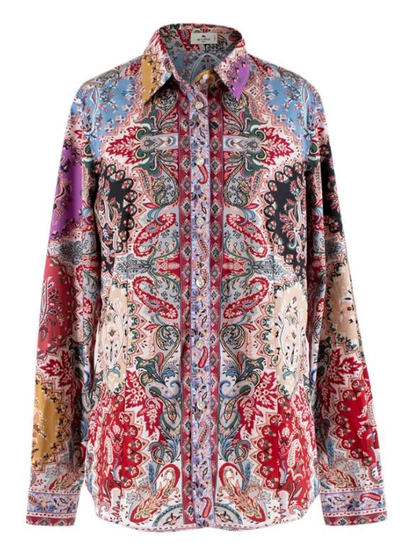 Etro Paisley Print Cotton Slim Fit Shirt