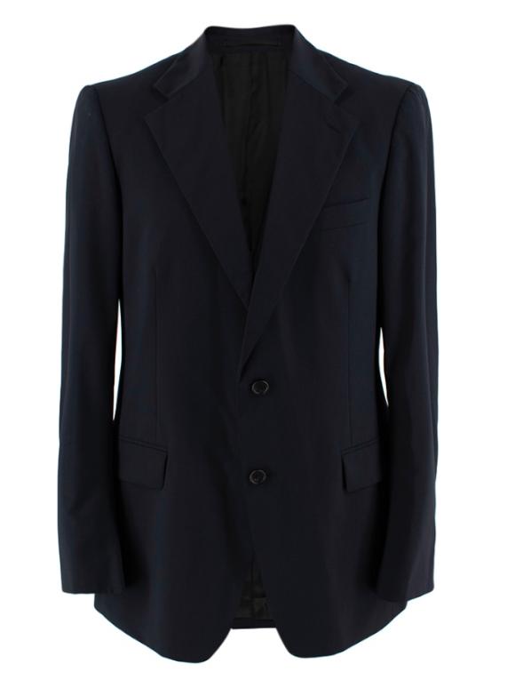 Prada Navy Wool Single Breasted Tailored Jacket