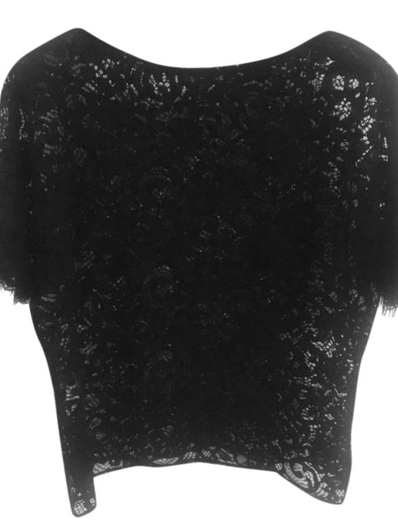 Dolce & Gabbana Black Lace Sheer Top