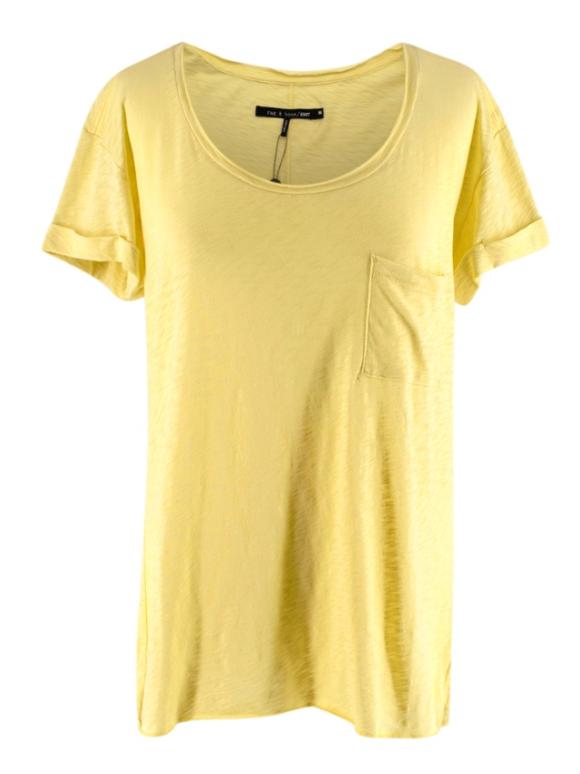 Rag & Bone / Knit Yellow Cotton T-shirt