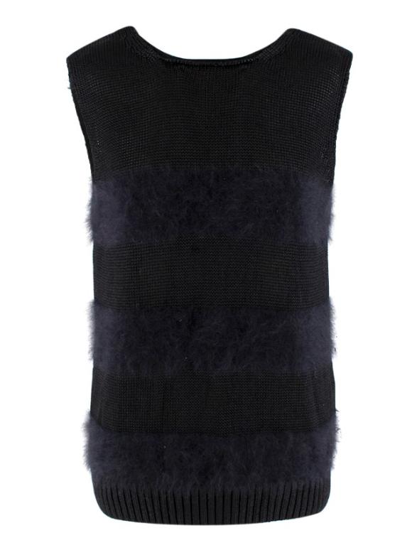 Balenciaga Black Angora Blend Knit Vest