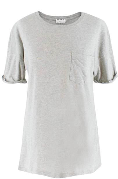 Frame Grey Cotton T-Shirt