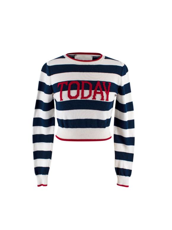 Alberta Ferretti Striped Today Intarsia Jumper