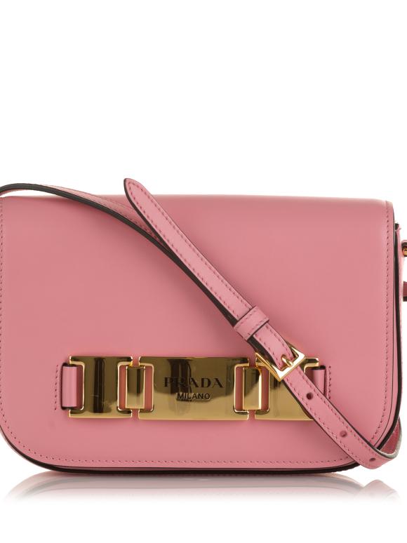 Prada Pink Leather City Calf Crossbody Bag