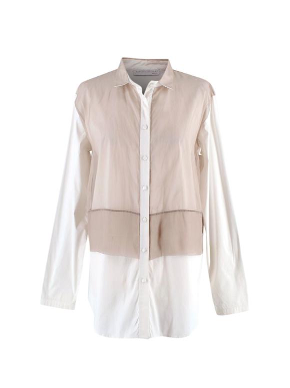 Fabiana Filippi Mesh Panelled Cotton Shirt