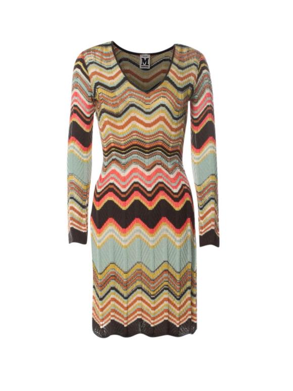 Missoni M Multioloured Zig Zag Knit Dress