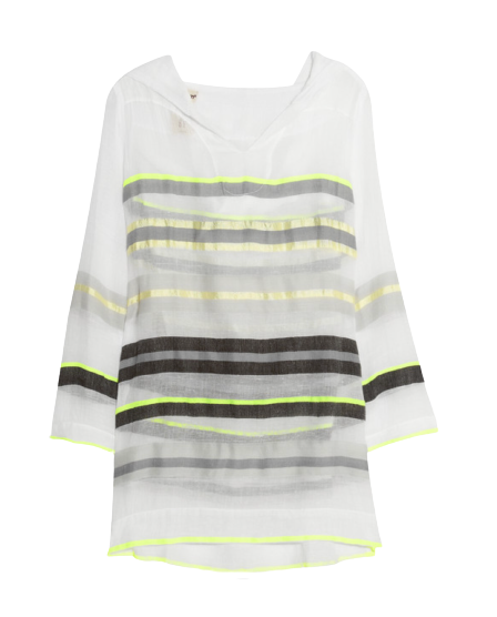 Lemlem Bathsheba cotton-blend gauze hooded tunic