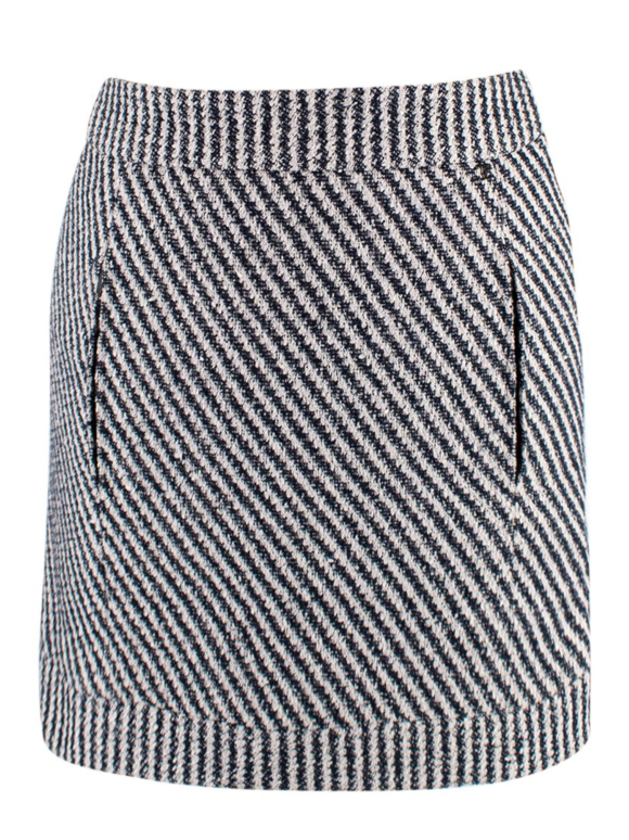 Chanel Black & White Tweed Mini Skirt