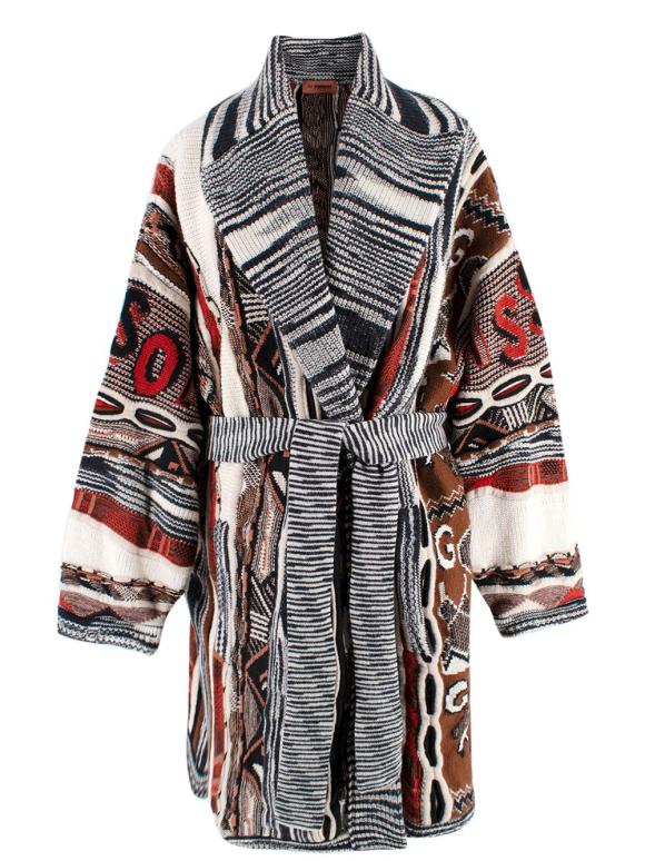 Missoni Intarsia Chunky Knit Cardigan