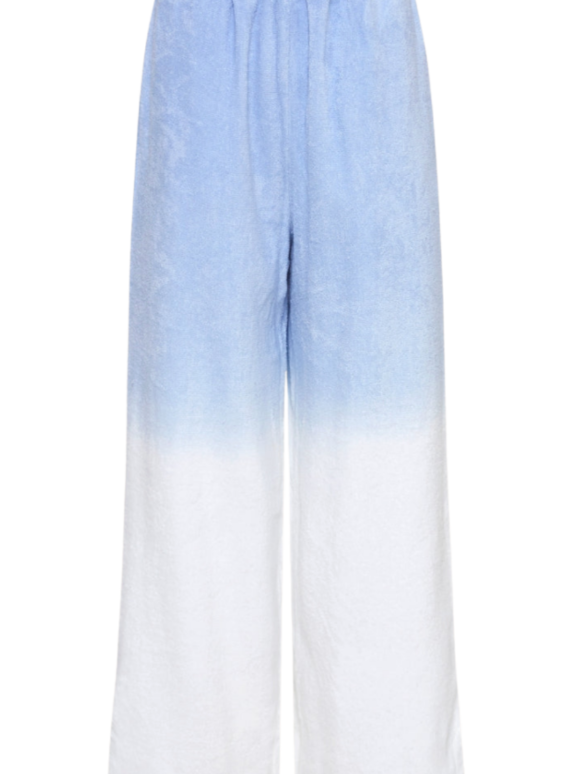 Terry Blue Ombre Capri Towelling Pants
