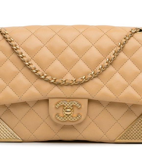 Chanel Medium Classic Lambskin Metal Edge Shoulder Bag