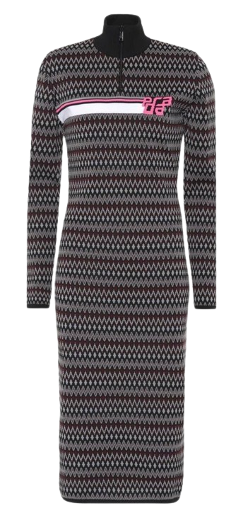 Prada Chevron Jacquard Knit Dress