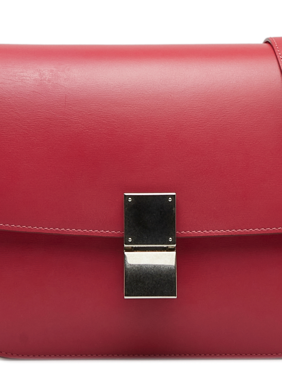 Celine Red Medium Classic Box Bag