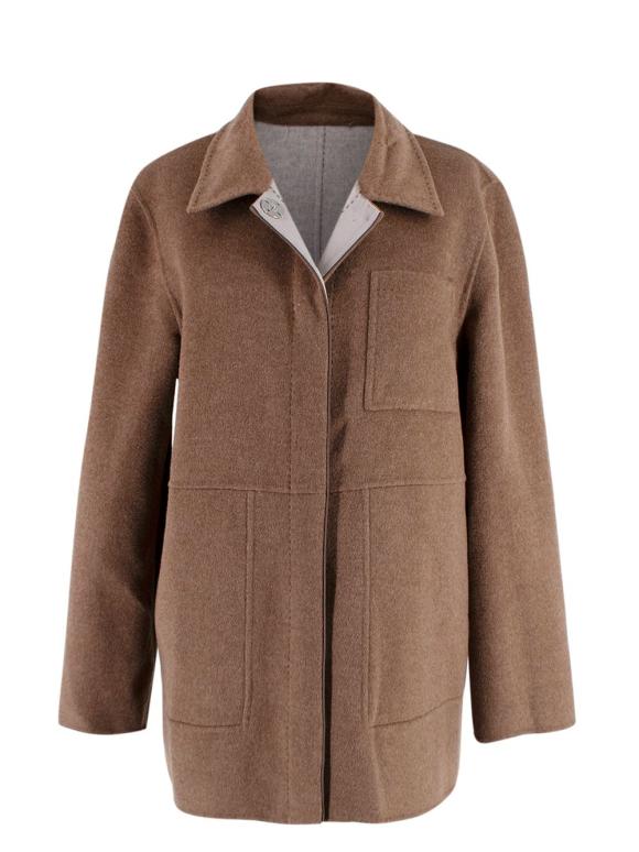 Lafayette 148 Brown Double-face Wool Jacket