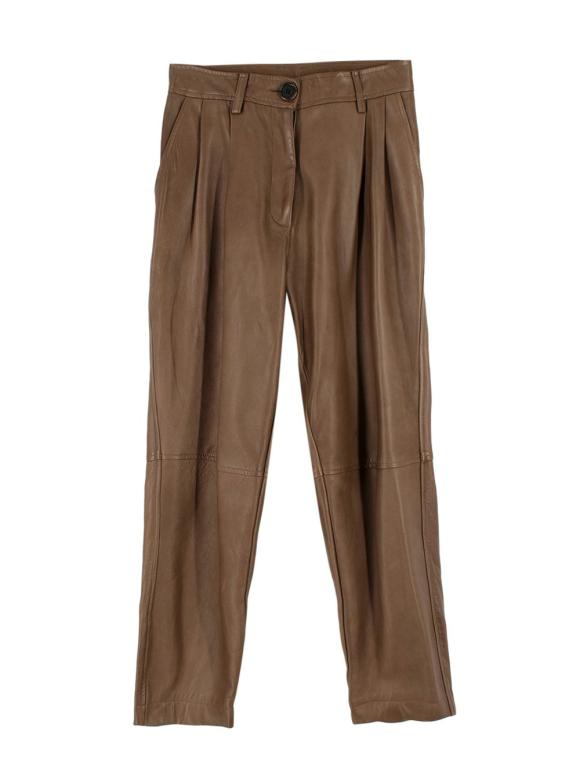 Bouguessa Brown Leather Pants