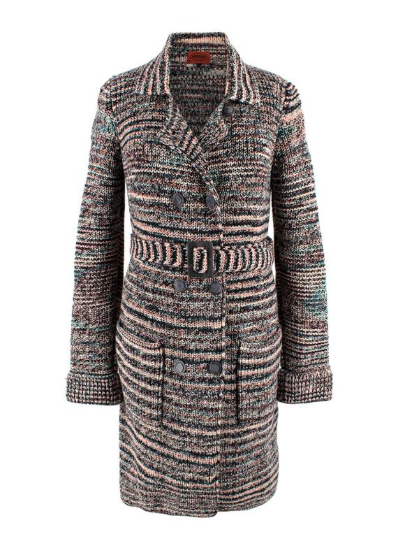 Missoni Multicoloured  Longline Belted Wool Cardigan