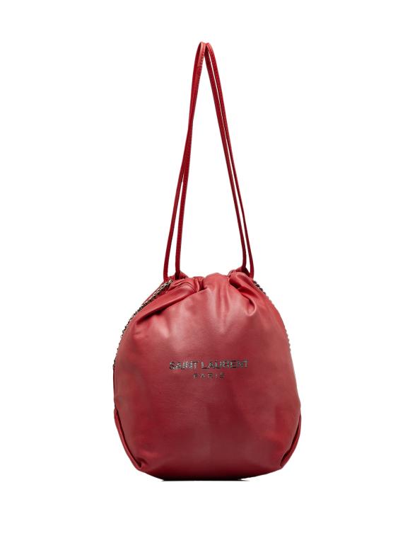Saint Laurent Red Small Teddy Bucket Bag