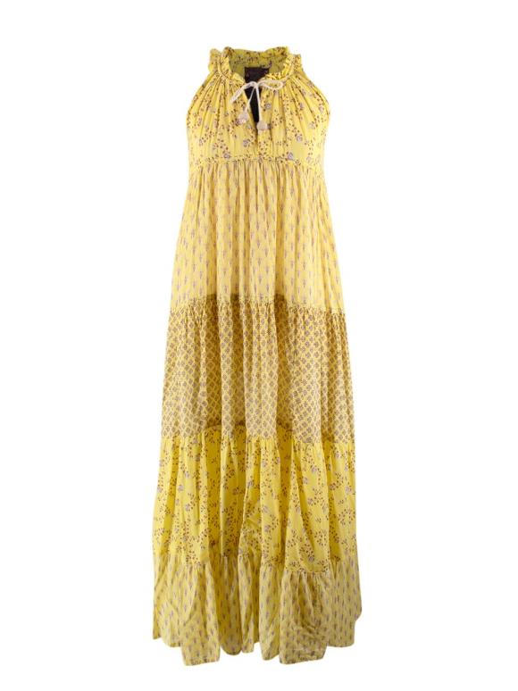 Yvonne S Yellow Sleeveless Maxi Hippydress