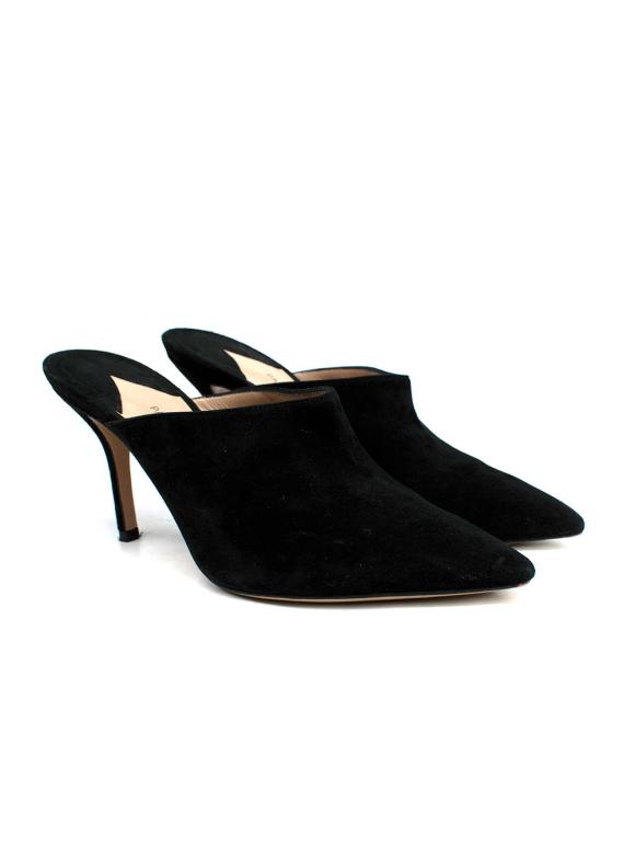 Paul Andrew Black Certosa Suede Mules