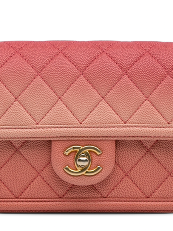 Chanel Pink Ombre Caviar Sunset On The Sea Belt Bag
