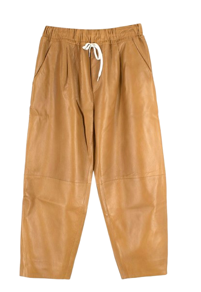 Givenchy Tan Lambskin Leather Trousers