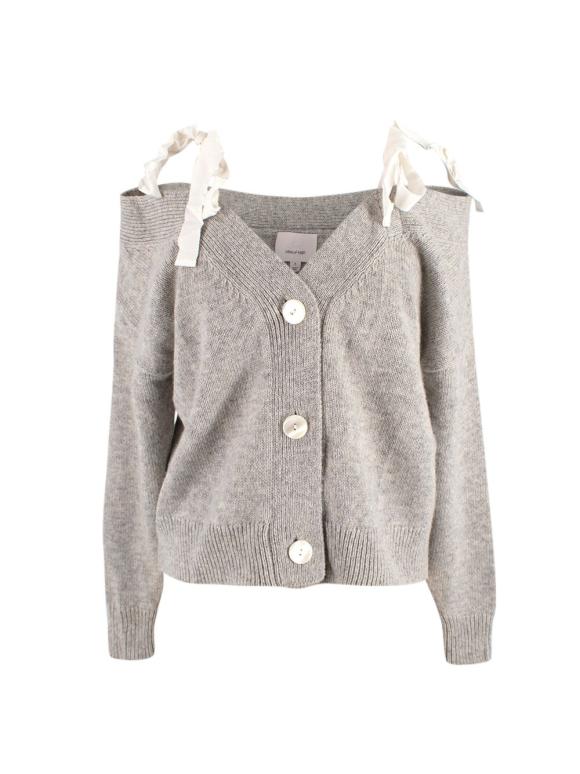 Cinq A Sept Colby Grey Ribbon Cardigan