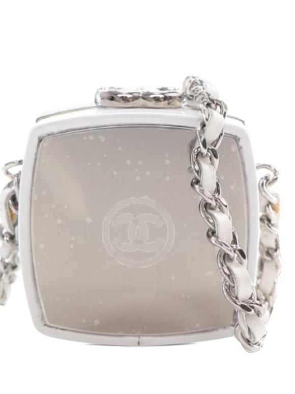 Chanel Mirrored Make-Up Box Clutch With Chain