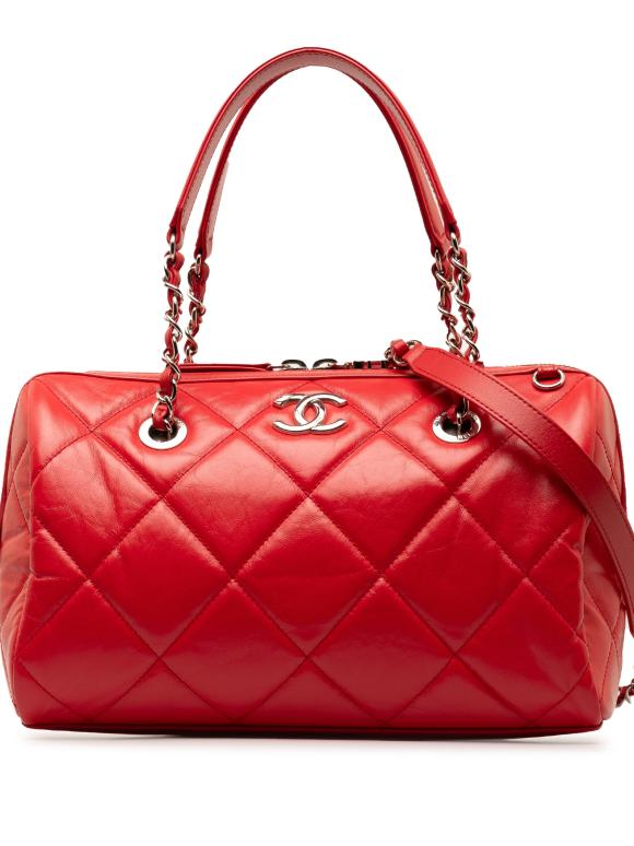 Chanel Small Aged Calfskin Express Bowling Satchel