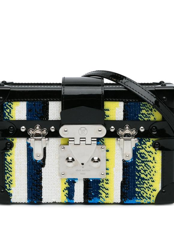 Louis Vuitton Black Sequins Petite Malle Mini Trunk