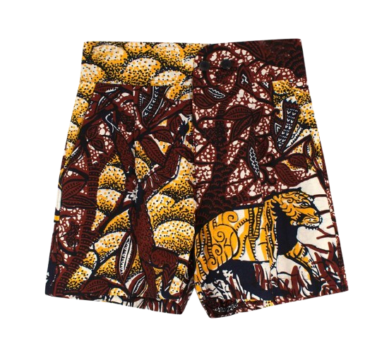 Dior Burgundy and Yellow Aztec Pocket Shorts