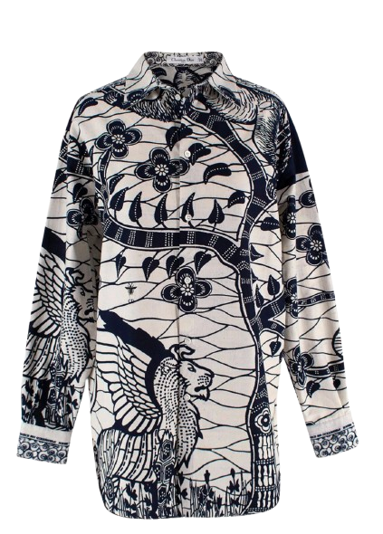 Dior Navy La Roue Printed Shirt