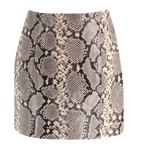 The Attico Snake Print Mini Skirt