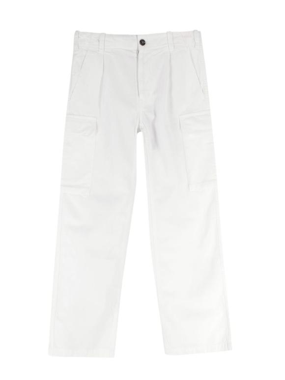 Nili Lotan White Cargo Trousers