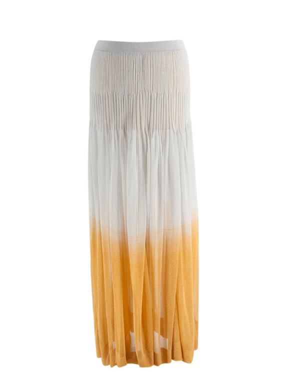 Missoni Metallic Pleated Ombre Maxi Skirt