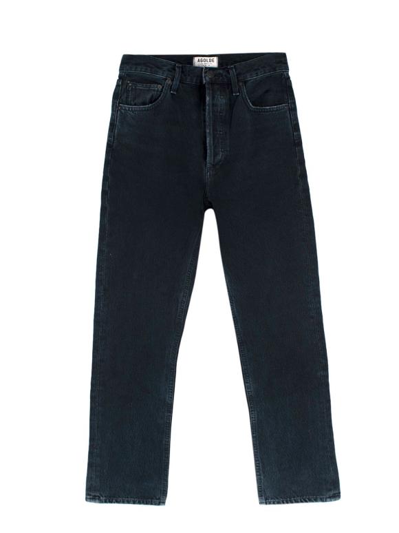 Agolde Black Straight Leg Denim Jeans