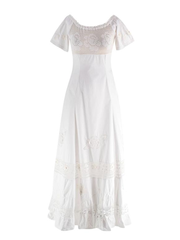 Aliai Forte White Dress with Lace Details