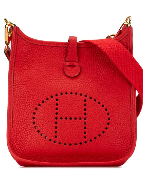 Hermes Red Clemence Evelyne TPM