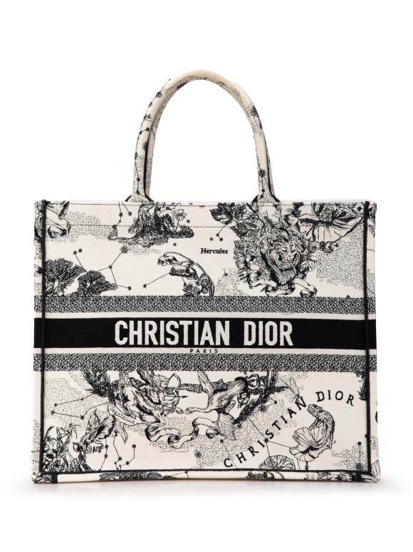 Dior White Large Zodiac Book Tote