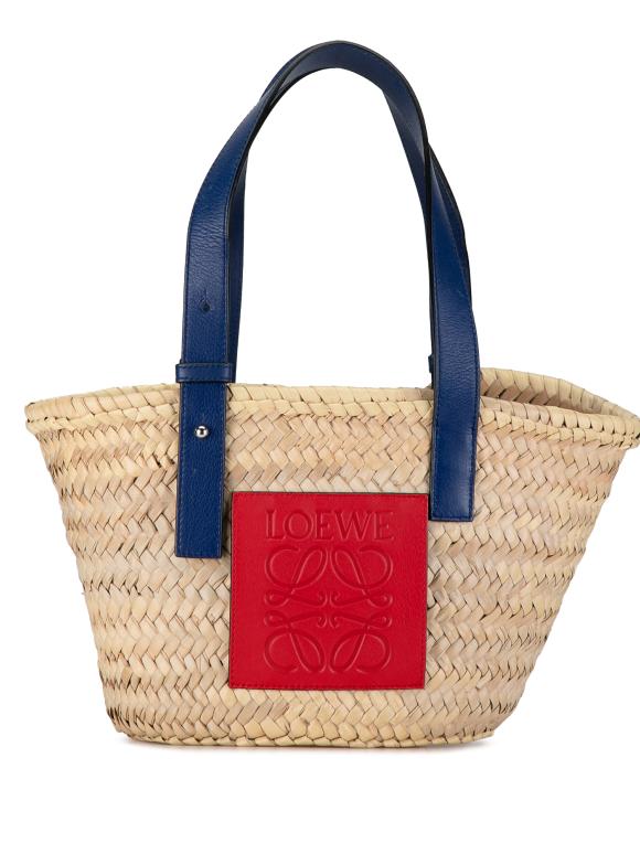 Loewe Small Raffia Basket Tote