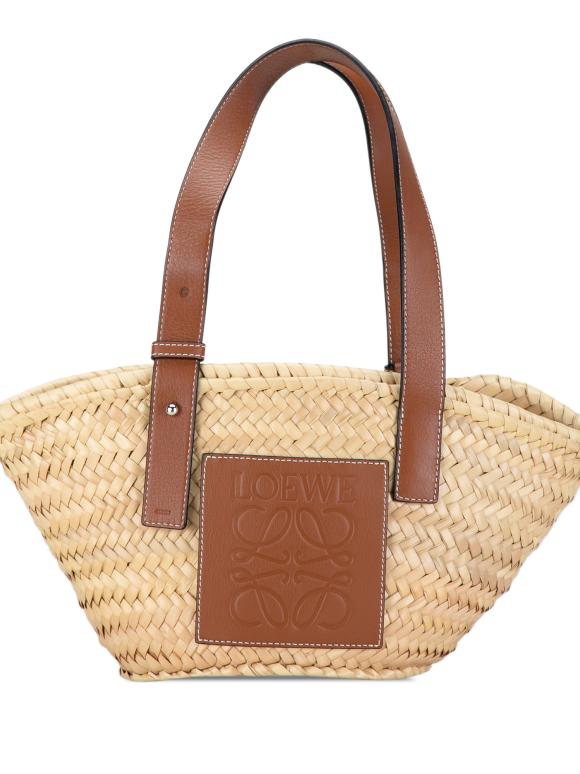 Loewe Small Raffia Basket Tote