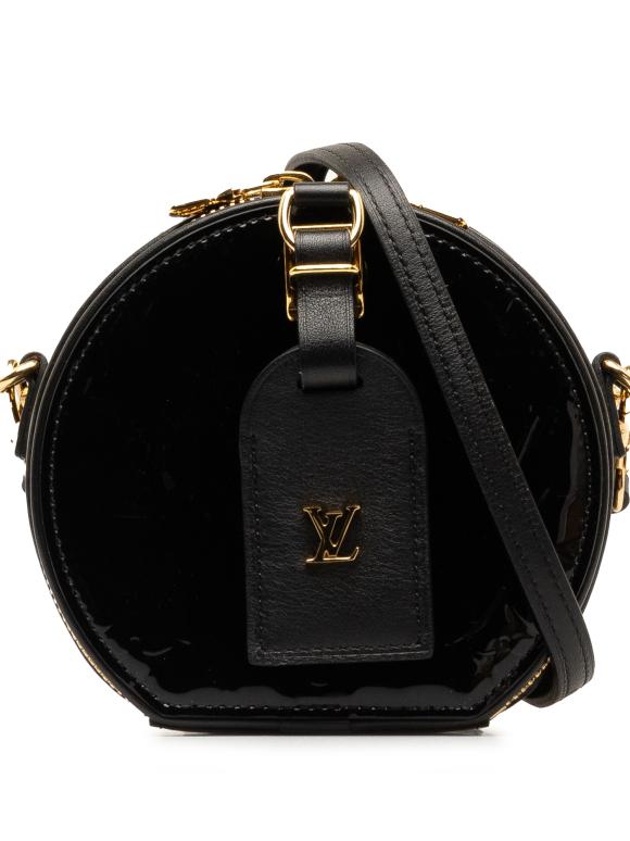 Louis Vuitton Black Vernis Mini Boite Chapeau Souple Crossbody Bag