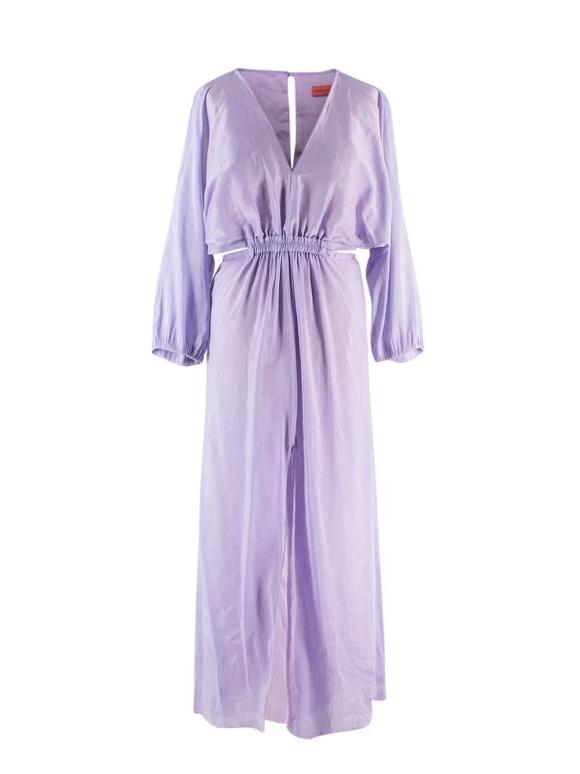 Manning Cartell Lilac Backless Dress with Ruched Detail