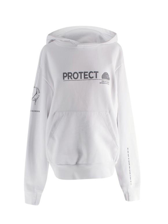 Canada Goose Unisex White Oversized Polar Bear Hoodie