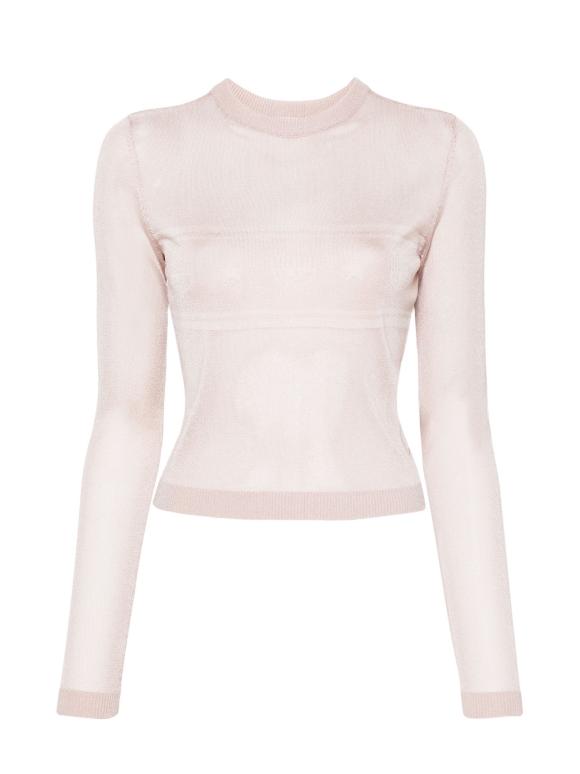 Chiara Ferragni Pink Lurex Yarn Jumper