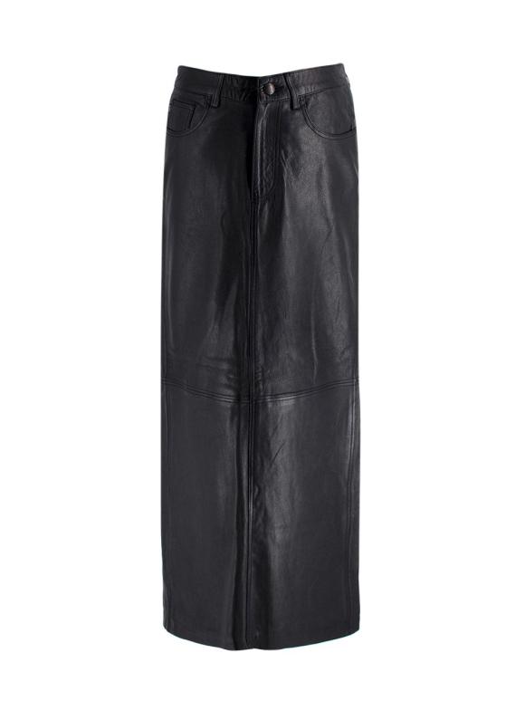 DL 1916 Black Leather Lexie Maxi Skirt